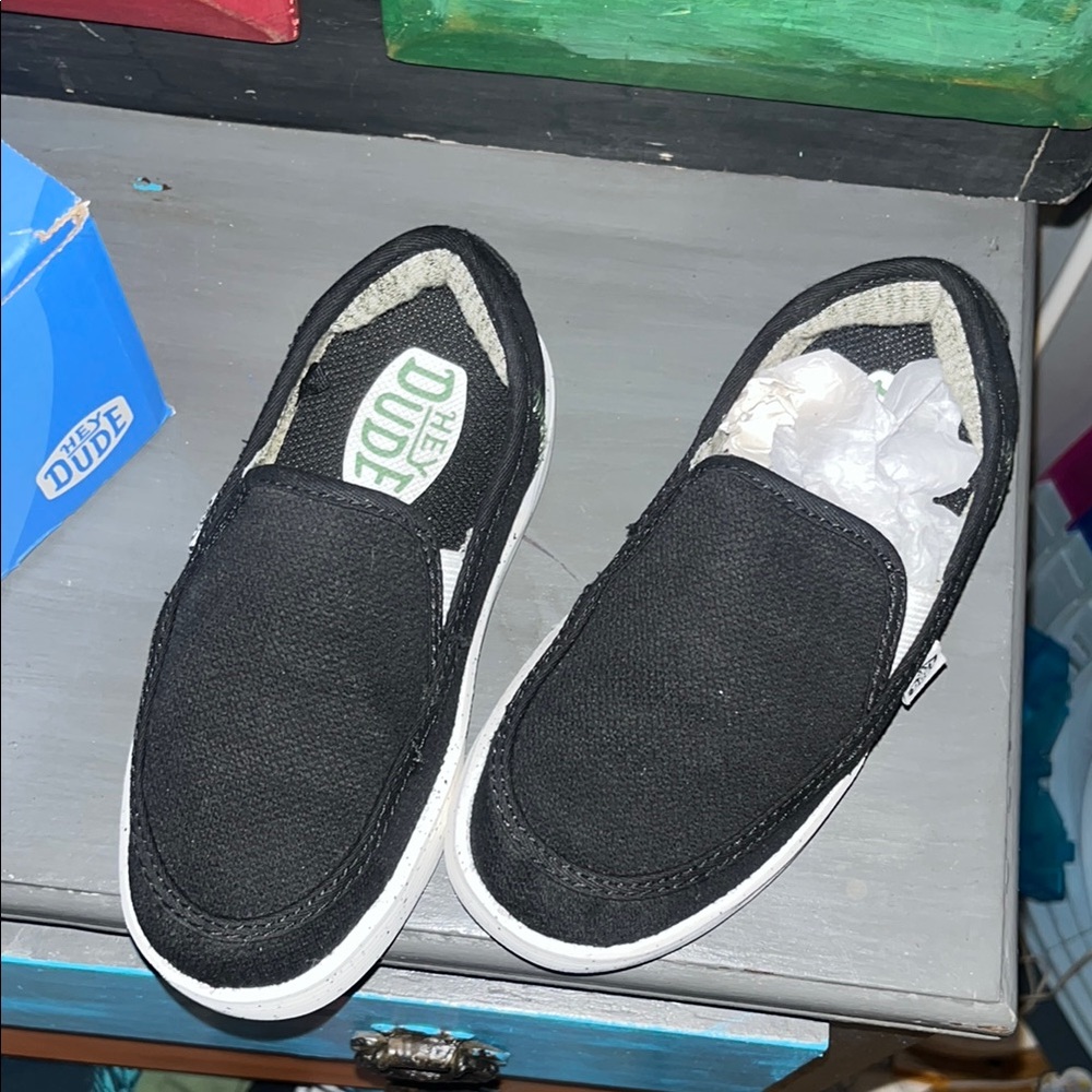 Hey Dude Kids Black Slip-On Shoes